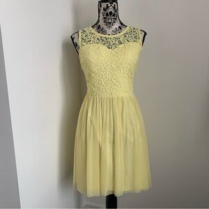 Suzy Shier Yellow Sleeveless Mini Dress